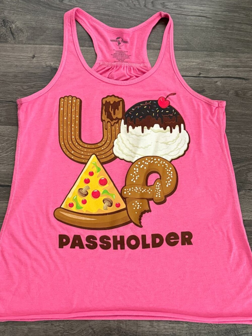 2023 Universal Studios Annual Passholder UOAP Pink Tank Top XL Authentic Snacks